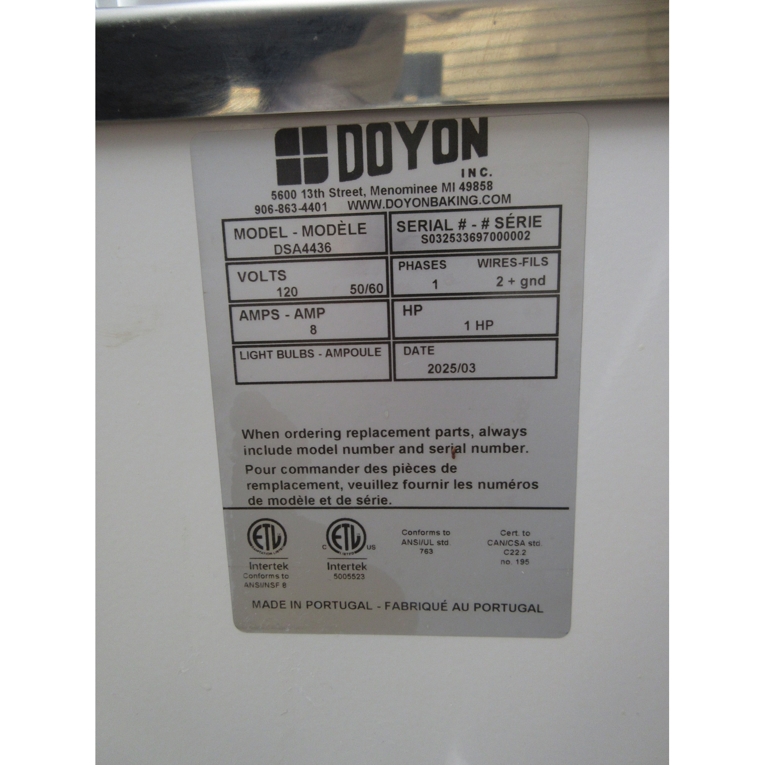 Doyon DSA4436 Semi-Automatic Dough Divider Rounder 36 Portion, Used As Demo image 4