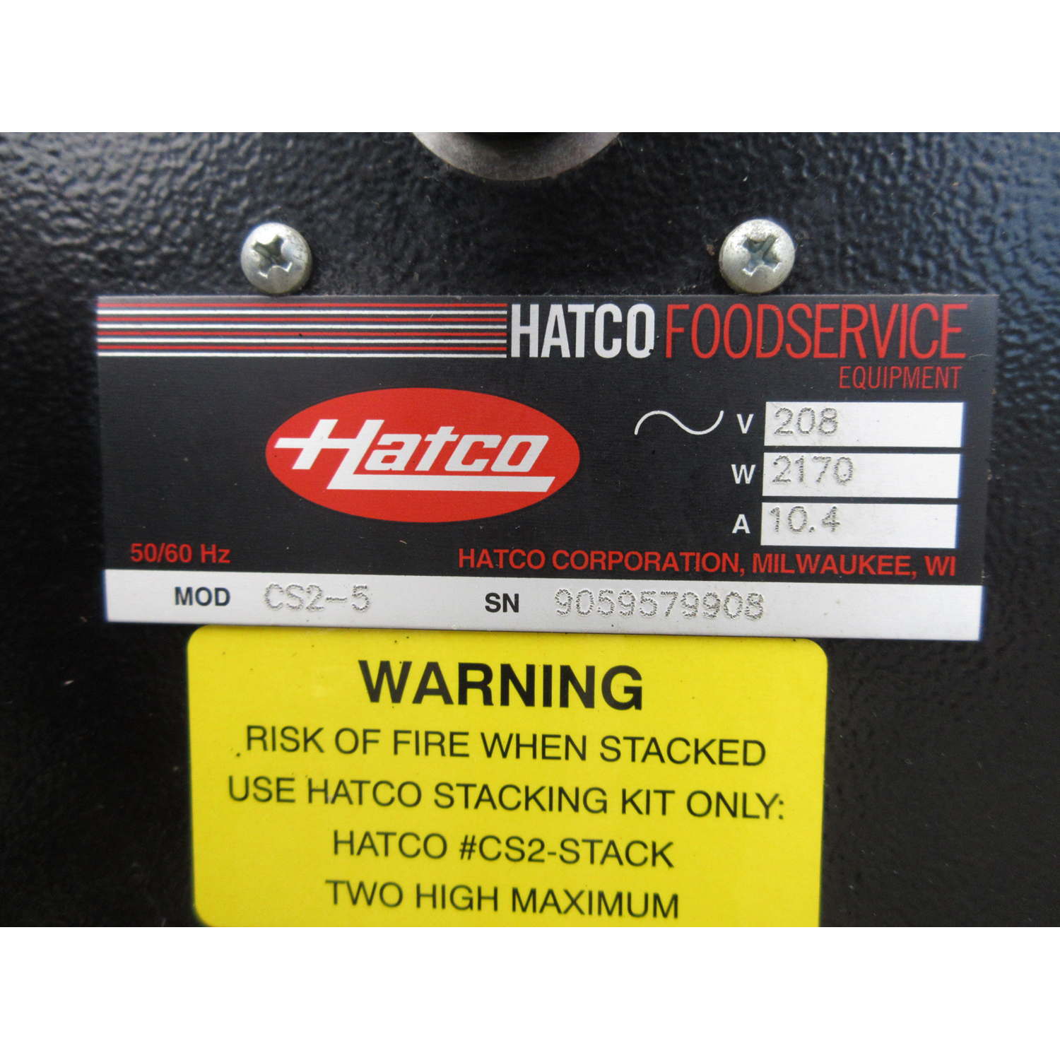 Hatco CS25S Combination Electric Smoker and Cook N Hold, Used Excellent Condition image 5