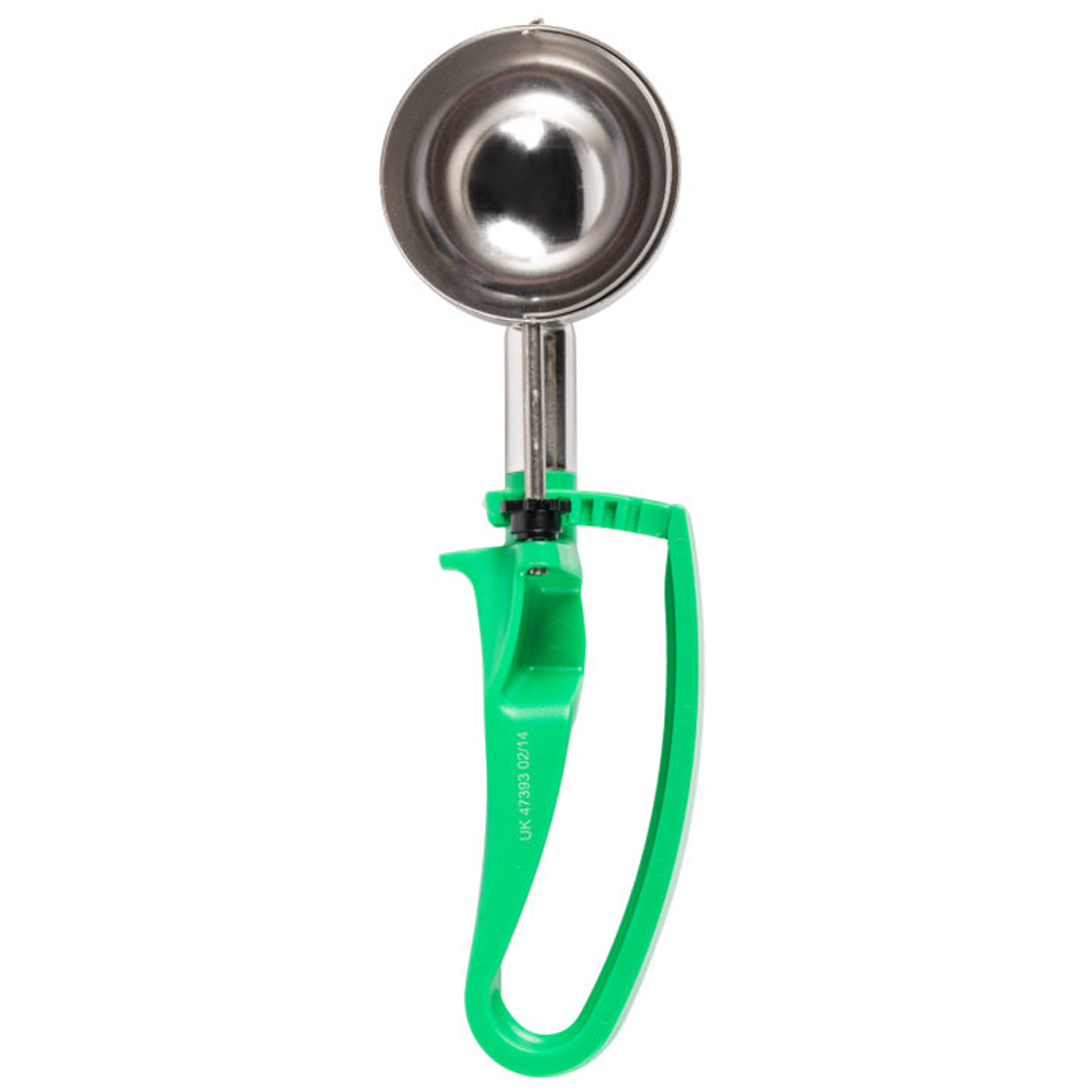Vollrath Stainless Steel Disher with Green Handle, #12 image 1