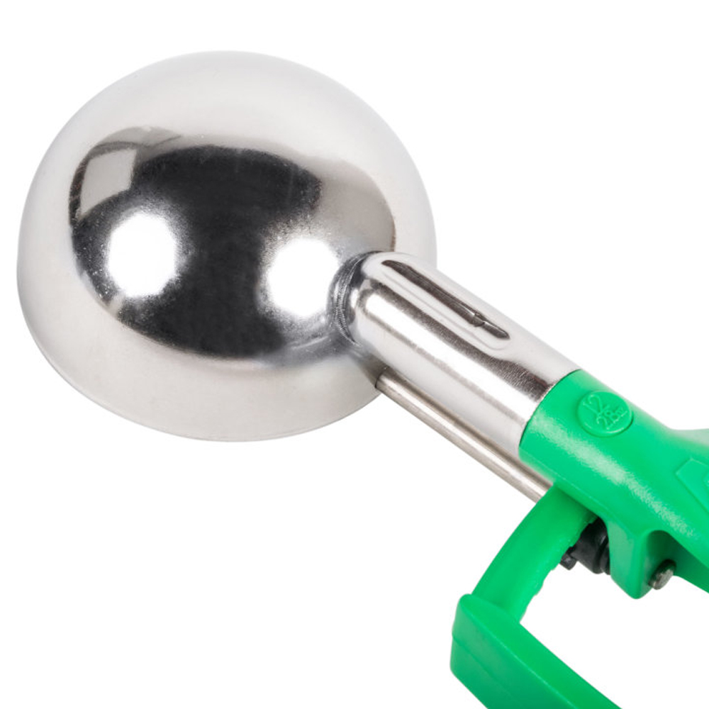Vollrath Stainless Steel Disher with Green Handle, #12 image 4