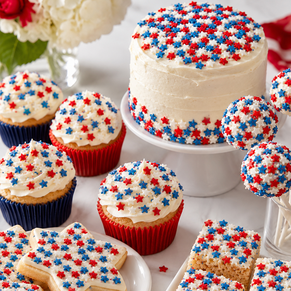 Sweetapolita Patriotic Star Confetti, 3 oz. image 1