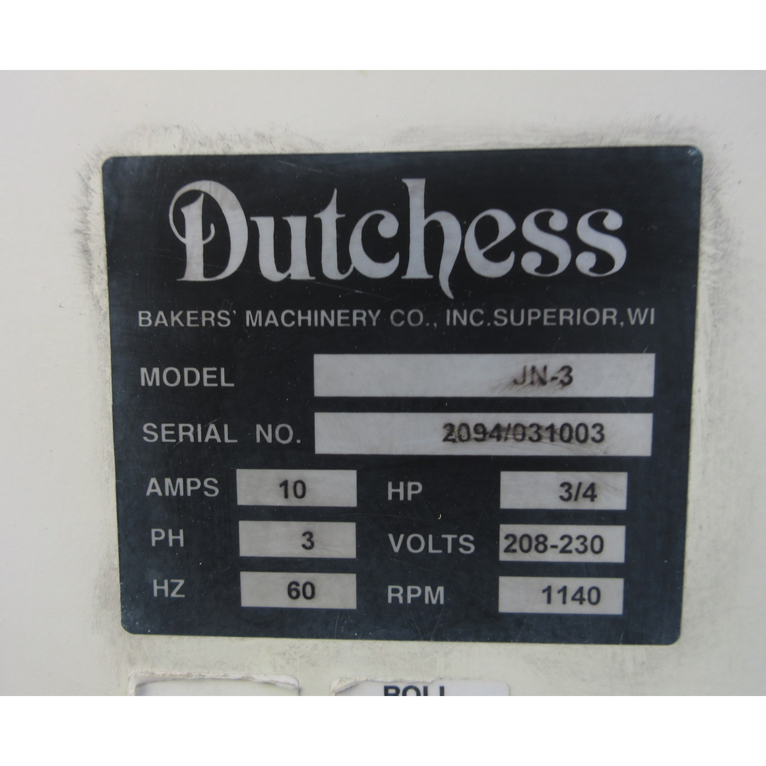 Dutchess JN-3 36 Part Semi-Automatic Divider Rounder, Used Excellent Condition image 5