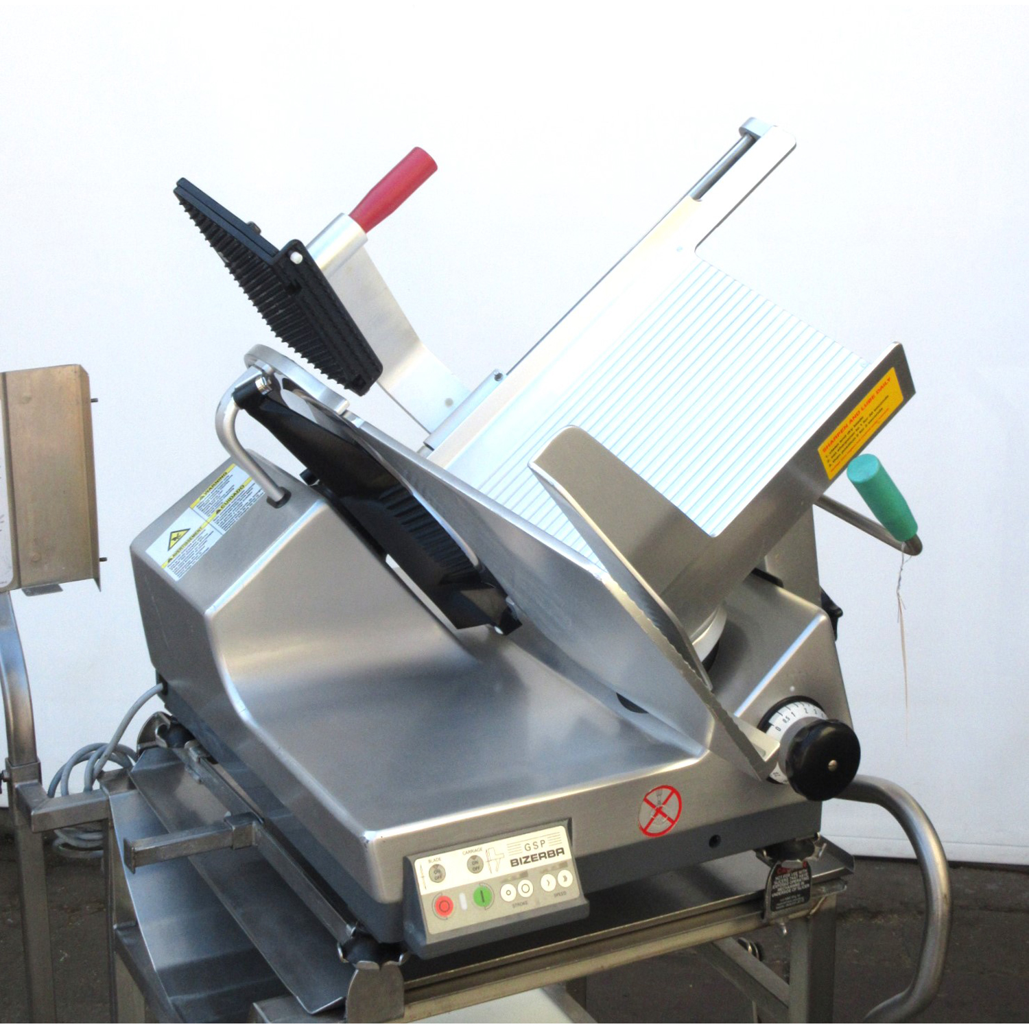 Bizerba GSP HD Automatic Meat Slicer On Transport Cart, Used Excellent Condition image 2
