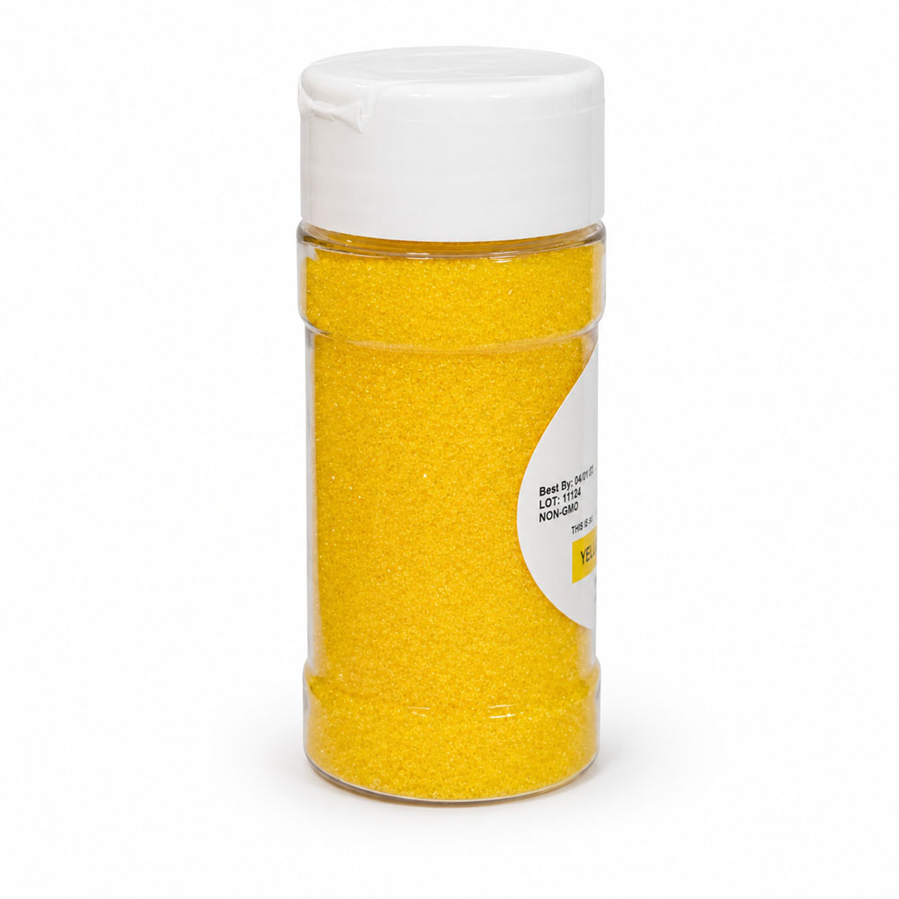 PRSM Natural Color Sanding Sugar, Yellow - 3.5 oz image 1
