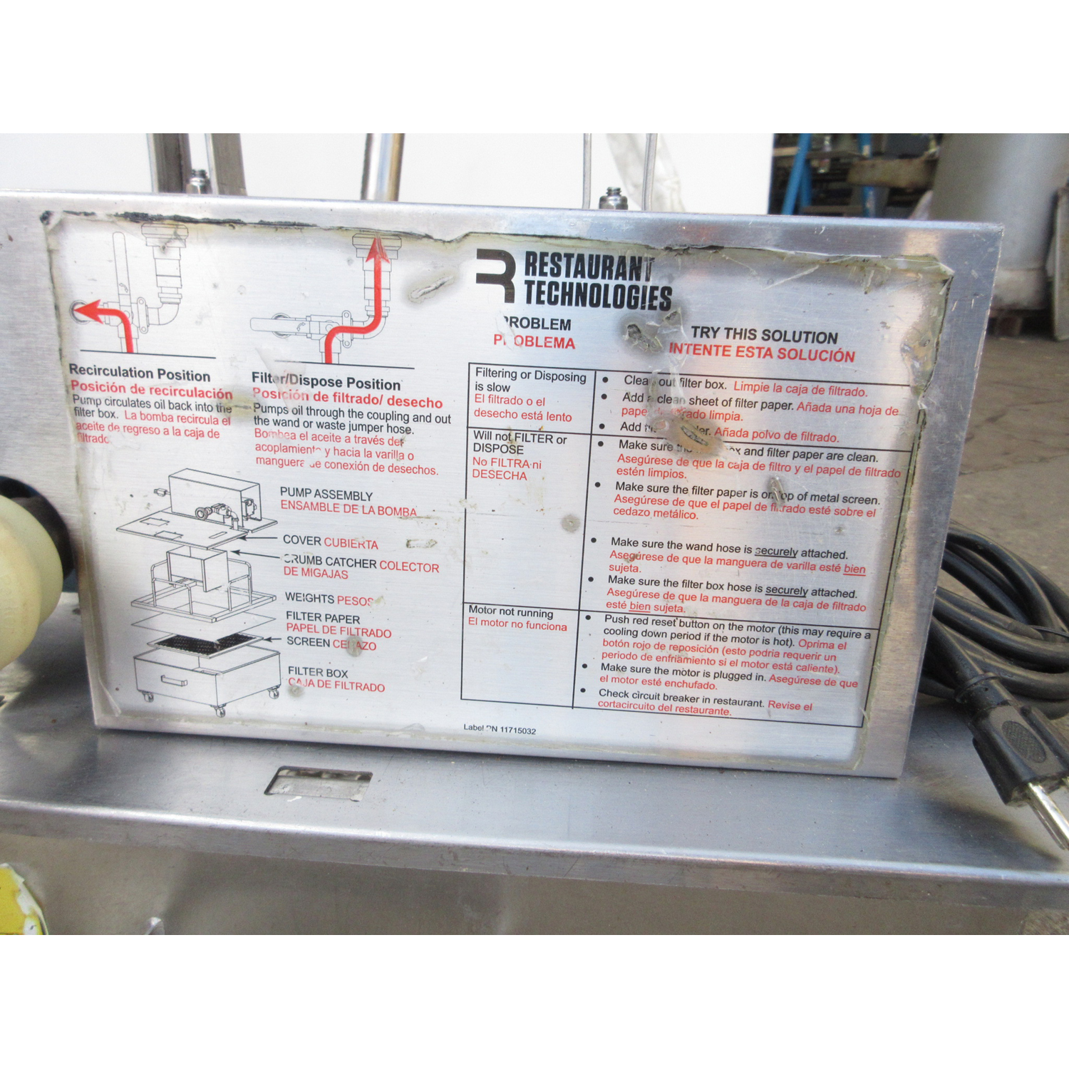 Restaurant Technologies 10941402 Filter Box, Used Excellent Condition image 4