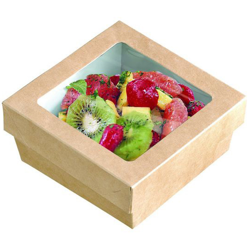 PacknWood Disposable Kray Takeout Box, Brown Size: 8.7" x 8.7" x 3.2" High image 2
