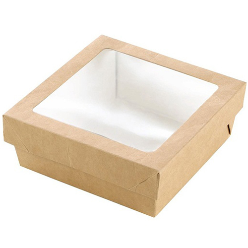PacknWood Disposable Kray Takeout Box, Brown Size: 5.5" x 5.5" x 2" High image 5