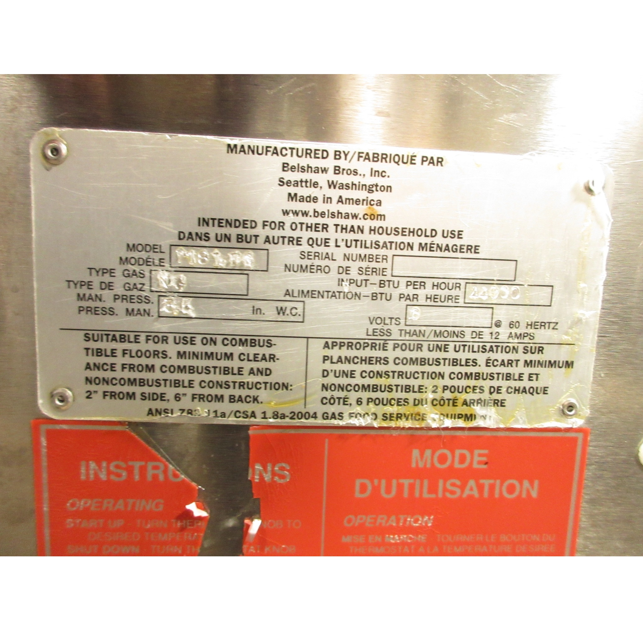 Belshaw 718LFG Donut Fryer, Natural Gas, Used Excellent Condition image 4