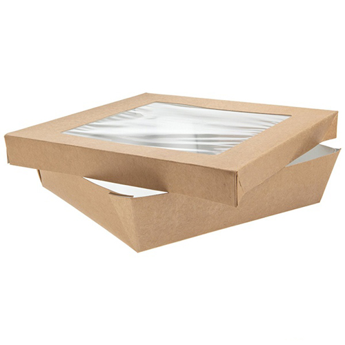 PacknWood Disposable Kray Takeout Box, Brown Size: 9.8" x 9.8" x 2" High - Case Of 100 image 10