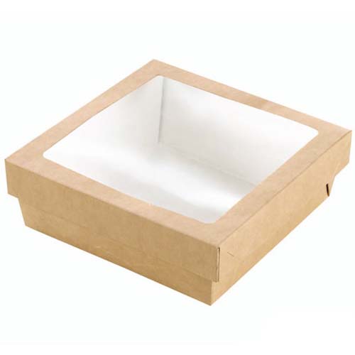 PacknWood Disposable Kray Takeout Box, Brown Size: 9.8" x 9.8" x 2" High - Case Of 100 image 16