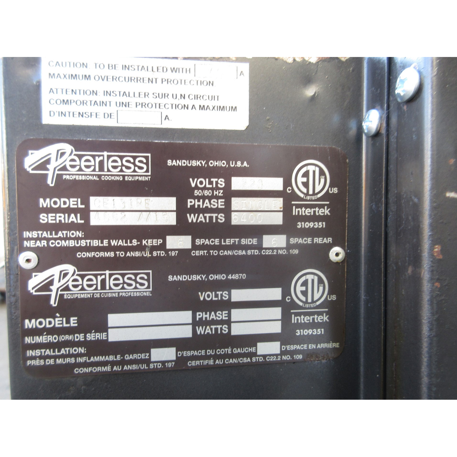 Peerless CE131PE Electric Countertop Pizza Oven, Used Excellent Condition image 4