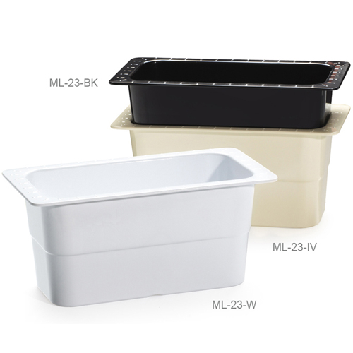 Melamine Food Pan 1/3 Size Insert Pan, 12 3/4" x 7" x 6" Deep image 1