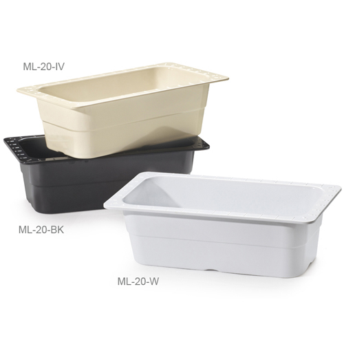 Melamine Food Pan 1/3 Size Insert Pan, 13" x 7" x 4" Deep image 1