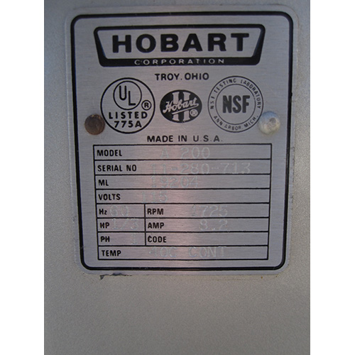 Hobart 20 Qt Mixer Model # A-200, Used, Great Condition image 4
