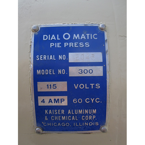 Kaiser Dial-O-Matic Pie Press Model # D 300 Used Excellent Condition  image 5