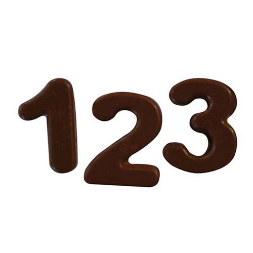 Silikomart Silicone Chocolate Mold, Numbers image 1