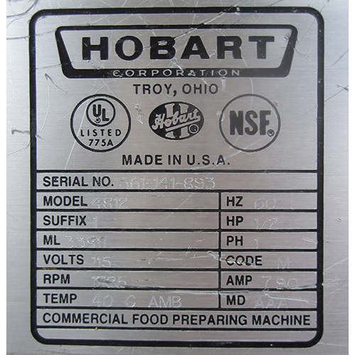 Hobart Meat Grinder Model 4812 image 6
