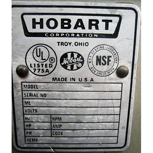 Hobart 60 Quart Mixer Model H600 image 7