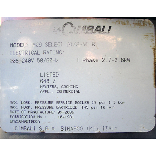 Cimbali Espresso Machine Model M29-Select image 10