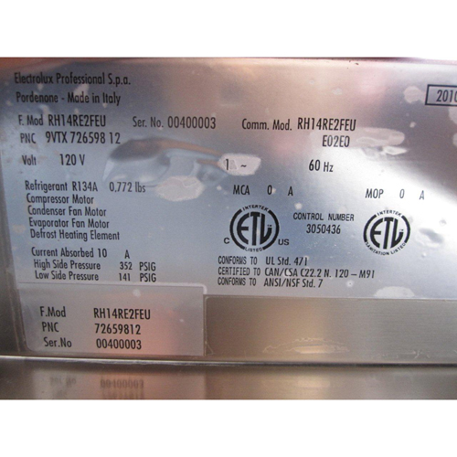 Electrolux Smart 2 Door Refrigerator Model # RH14RE2FEU Used Excellent Condition image 7