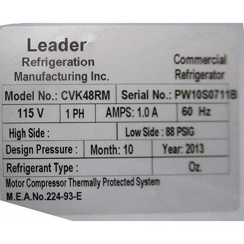 Leader 4' Bakery Case Remote Model CVK48RM image 5