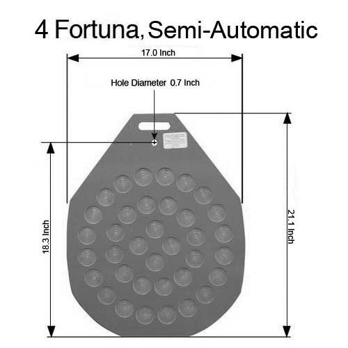 Divider-Rounder Molding Plate 36 Part, #4, 4mm - Fortuna Semi Automatic image 1