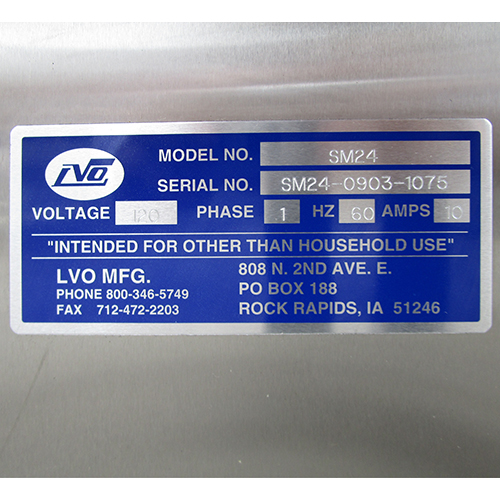 LVO Dough Roller Model SM-24 image 12