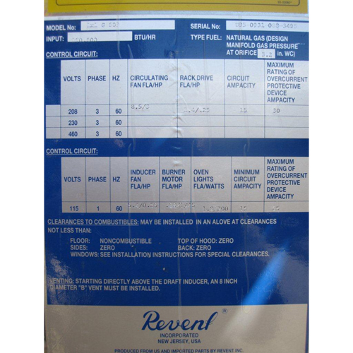 Revent Single Rack Oven Model # 1X1 G 609 Used Very Good Condition image 11