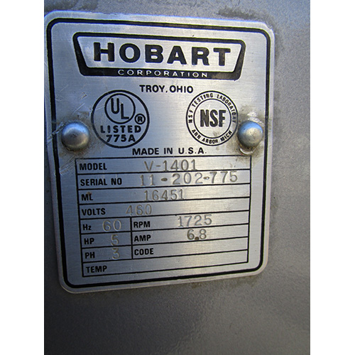 Hobart 140-Qt Mixer V-1401, Used image 9