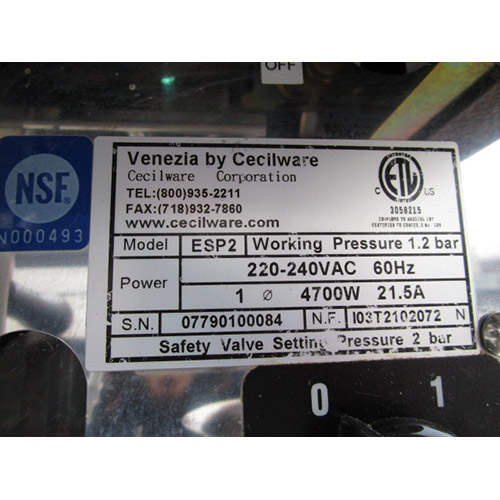 Grindmaster-Cecilware Venezia II Espresso Machine ESP2-220V, Excellent Condition image 7