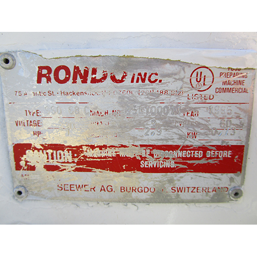 Rondo Dough Sheeter SSO-68C, Great Condition image 14