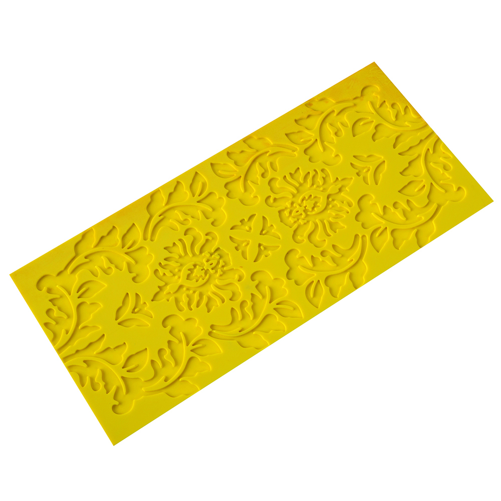 Martellato 30TS002 Decorative Silicone Mat for Log Dessert Mold, Floreal Design image 2