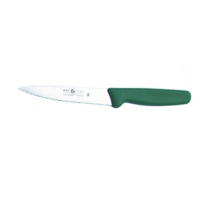 Icel Utility Knife, Wavy Edge, 5-1/2" Blade, Green Plastic Handle image 1