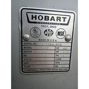 Hobart A200T 20 Quart Mixer with Timer and Bowl Guard, Great Condition image 4