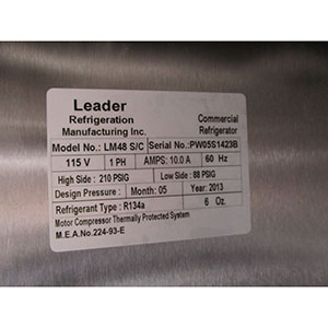 Leader 48" Sandwich Prep Table / Cooler LM-48, Excellent Condition image 6