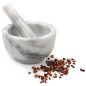 RSVP International MOR-2 White Marble Mortar and Pestle image 2