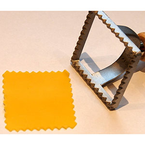 Eppicotispai Aluminum Square Ravioli Stamp w/ Beechwood Handle, 2-3/4" x 2-3/4" image 2