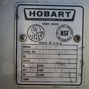 Hobart A200T 20 Quart Mixer with Timer, Great Condition image 4