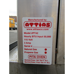 Attias Commercial Pita Oven PT42, Great Condition image 6