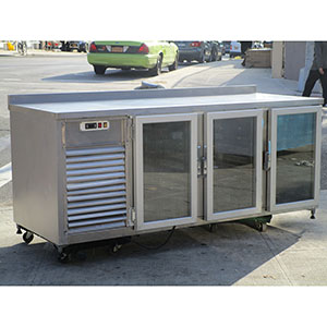 Low Boy Clear Door Refrigerator 83 Inch, Very Good Condition image 3