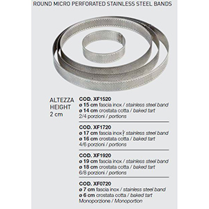 Pavoni "Progetto Crostate" Perforated Stainless Round Tart Ring 2-3/4" (7cm) Dia. x 3/4" (2cm) High  image 1