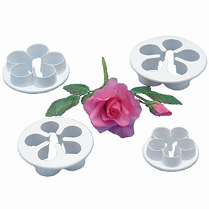 PME Plastic Cutters, 4 Pc. Set, Five Petal image 1