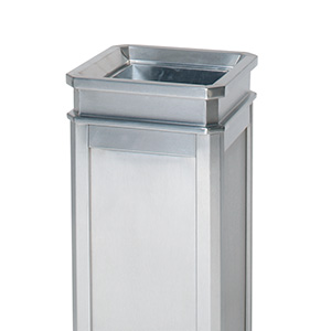 Rubbermaid DS12T Stainless Waste Container with Galvanized Liner image 1