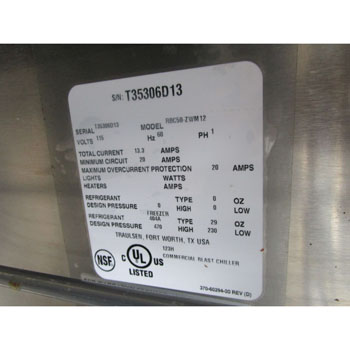 Traulsen Undercounter Blast Chiller RBC50-ZWM12, Excellent Condition image 5