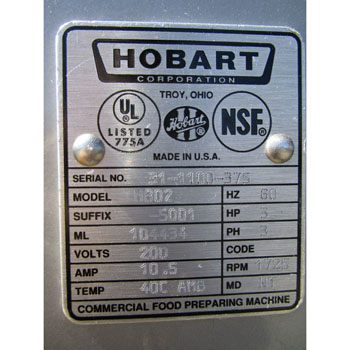 Hobart 80 Quart Mixer M802, Excellent Condition image 4