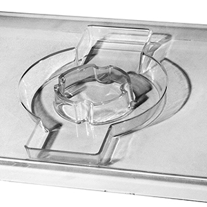 Clear Replacement Lid for 3-Bin Ingredient Cart image 1