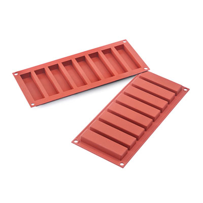Silikomart SF184 Silicone Baking Mold Slim Bar 8 Cavities image 1