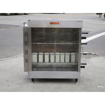 Attias 20 Chicken Commercial Rotisserie Oven Machine, Natrual Gas, Good Condition image 2