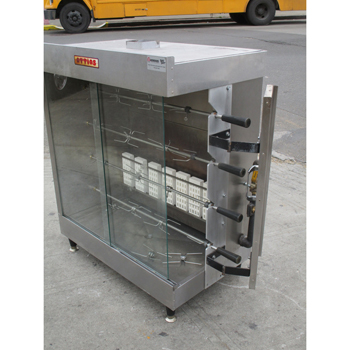 Attias 20 Chicken Commercial Rotisserie Oven Machine, Natrual Gas, Good Condition image 5