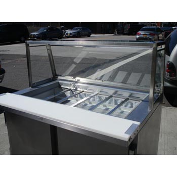 Beverage Air SP48-18M Salad Bar Prep Table 48-1/4"W x 30"D With Sneeze Guard, Great Condition image 1